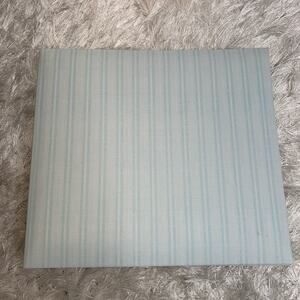 Baby Blue Vertical Stripe Post  Bound 8 x 8" Scrapbook NWOT